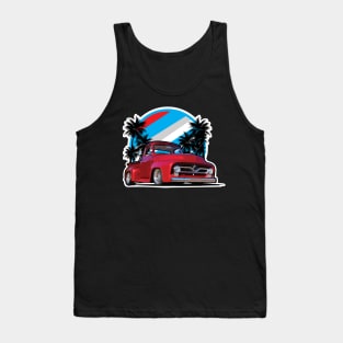 Retro Truck with Palm Trees Tank Top